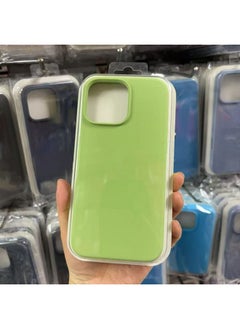 Liquid Silicone All-inclusive Large Hole Mobile Phone Case For Apple IPhone16Promax15 14 13 Mobile Phone Case-Color:Mint Green-Applicable Model:IP 14