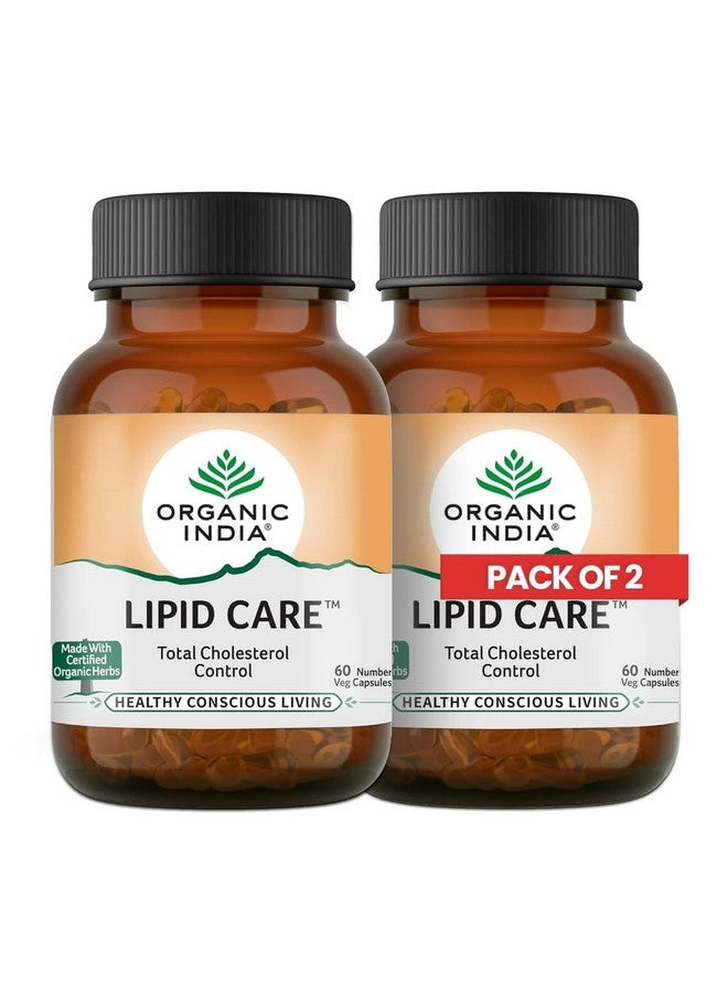 Organic India أورجانيك إنديا ليبيد كير 60 كبسولة زجاجة - عبوة من 2 - Image 1