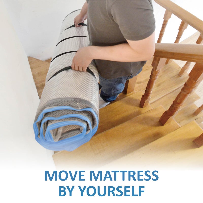 Storage Logic Queen/Full/Full-XL Foam Mattress Vacuum Bag with Blue Zipper, Mattress Storage Bag - Image 5