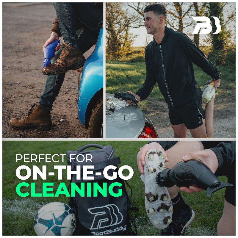 BootBuddy Shoe & Boot Cleaner Brush â€“ Footwear Cleaning Kit for Running and Walking Shoes, Hiking Boots, Golf Shoes & Soccer Cleats â€“ Cleans Mud, Dirt & Stains in Minutes, As Seen on Dragonsâ€™ Den - Image 2