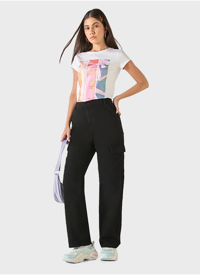 SP Characters Pink Panther Print Crew Neck T-Shirt  - Image 4