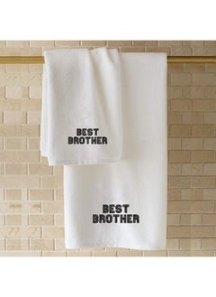 Embroidered For You (White) Luxury (Best Brother) Personalized Hand Towel (50 x 80 Cm-Set of 1) 100% Cotton, Highly Absorbent and Quick dry Bath Linen-600 Gsm - pzsku/ZD0AEAEE807C363D61253Z/45/_/1686550032/fd456e0f-64c1-42a0-ac9d-a32c2ab51588