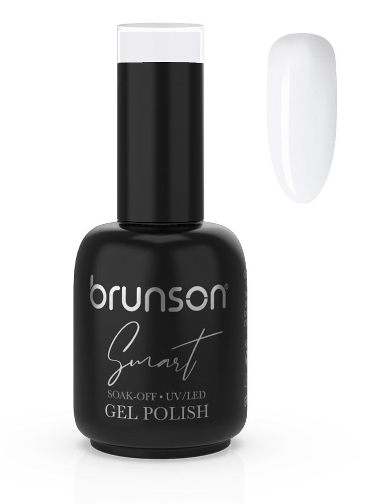 brunson Gel Polish, 15ml Smart Gel Nails Glossy Shine Finish Long Lasting Soak off UV Gel Nal Polish for Nail Art French Manicure Pedicure Salon Quality Chip Resistant Gel Nail Extensions UV Gel Nail Paint