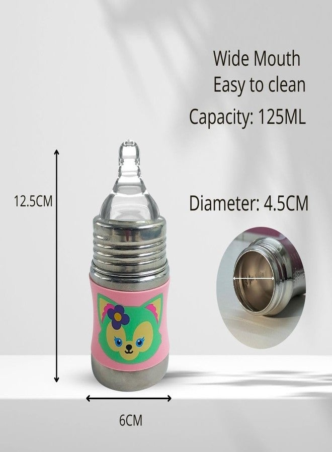 Voik stainlesss Steel Feeding Bottle for Newborn baby-140ml - Image 4