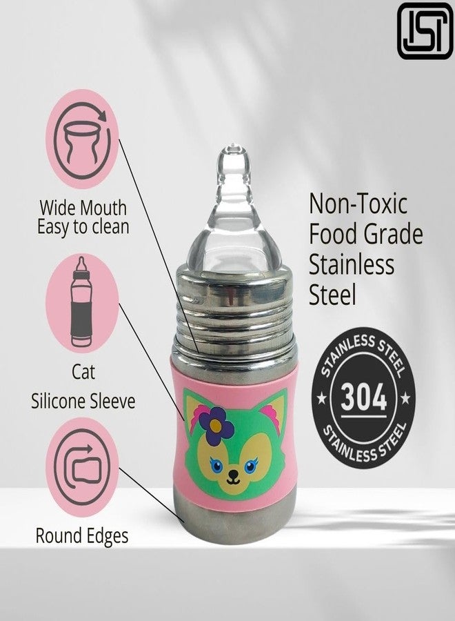 Voik stainlesss Steel Feeding Bottle for Newborn baby-140ml - Image 3