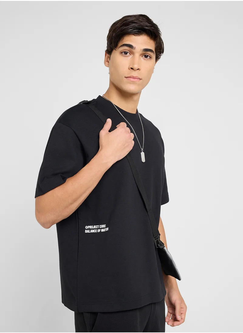 جاك اند جونز Jcokinetic Graphic Crew Neck T-Shirt