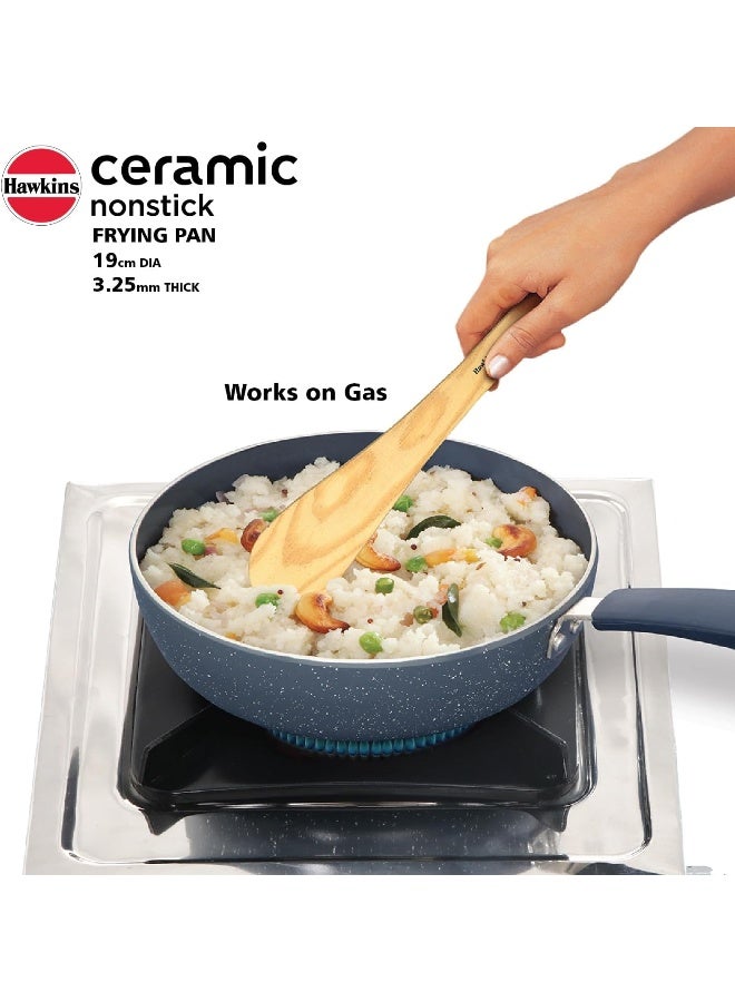 Hawkins مقلاة هاوكينز سيراميكية غير لاصقة مع غطاء زجاجي 19 سم - Image 5