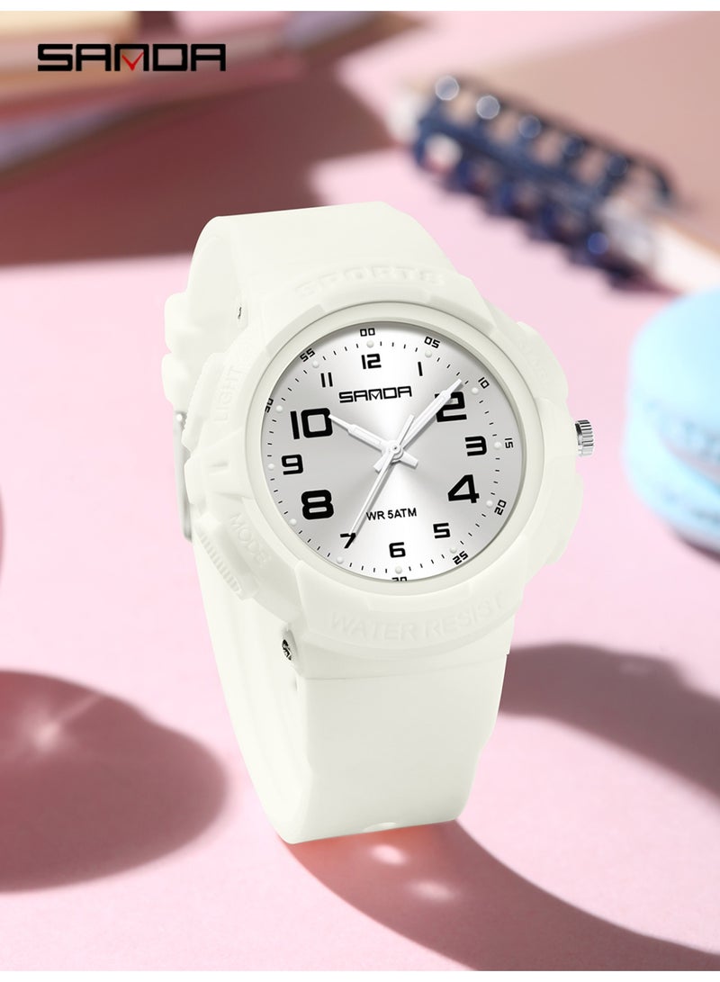 ساندا ساعات يد كوارتز جديدة، ساعات مضيئة مقاومة للماء للنساء، ساعات أنيقة مقاومة للماء للمراهقات والطلاب، ساعات رجالية أنيقة مقاومة للماء - Image 3
