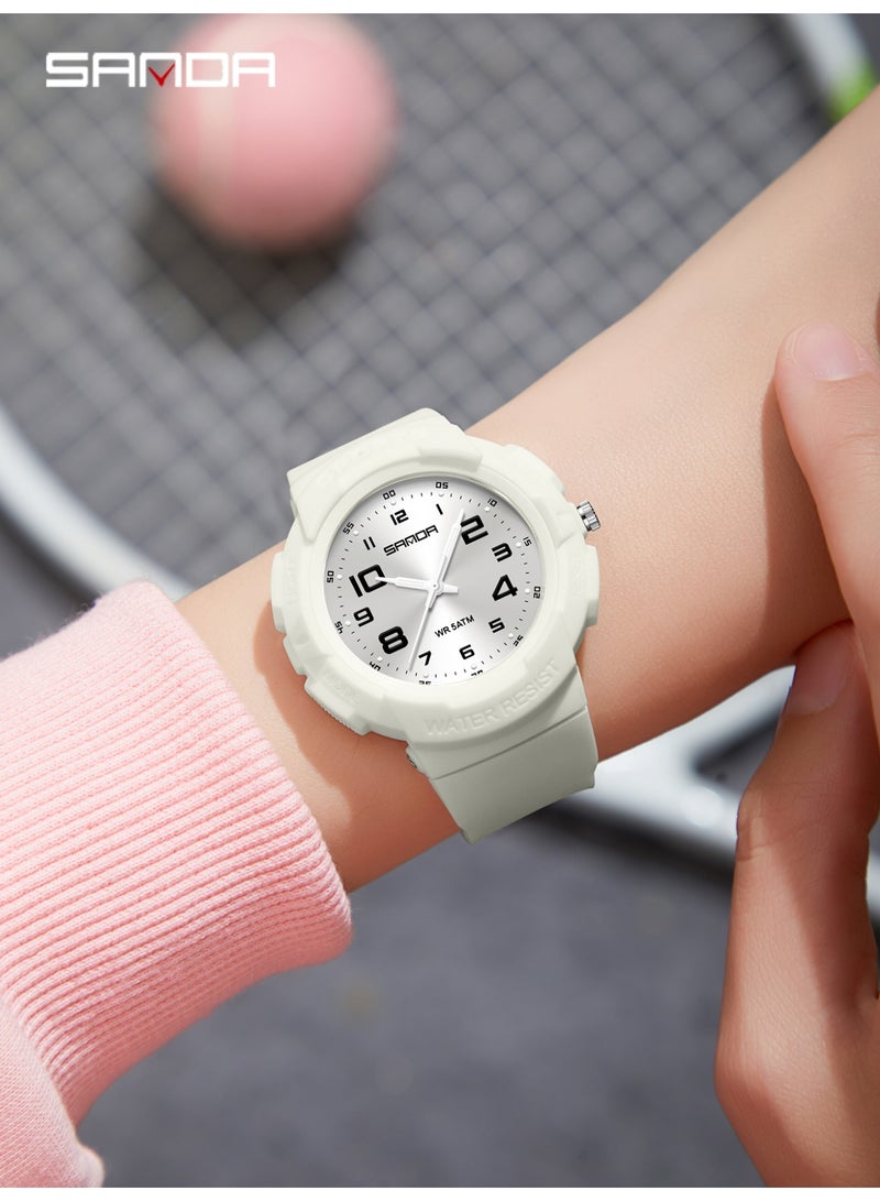 ساندا ساعات يد كوارتز جديدة، ساعات مضيئة مقاومة للماء للنساء، ساعات أنيقة مقاومة للماء للمراهقات والطلاب، ساعات رجالية أنيقة مقاومة للماء - Image 4