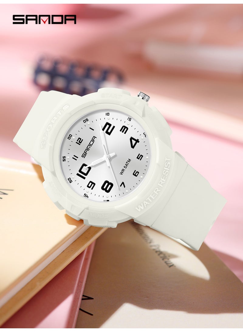 ساندا ساعات يد كوارتز جديدة، ساعات مضيئة مقاومة للماء للنساء، ساعات أنيقة مقاومة للماء للمراهقات والطلاب، ساعات رجالية أنيقة مقاومة للماء - Image 2
