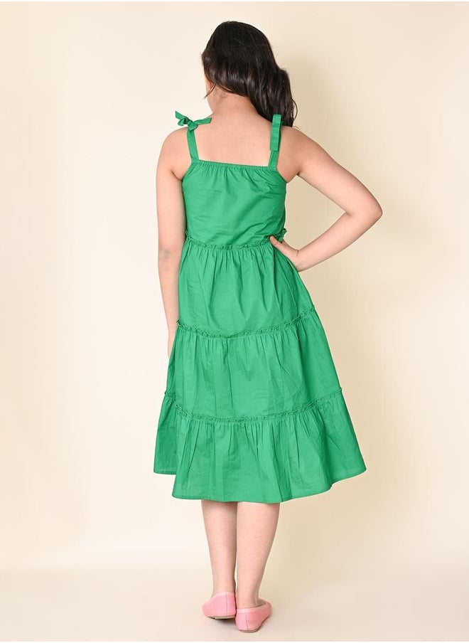 LILPICKS - Green Girls Wear Dresses - Image 1
