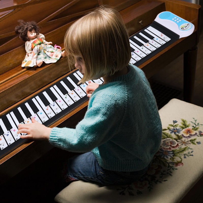 Colorful Transparent Piano Sticker - Removable PVC Keyboard Note Labels for 61 or 88 Keys - Vibrant Color Coding for Beginners and Children - Image 2