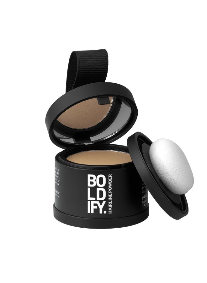 BOLDIFY Hairline Powder - Root Touch Up & Hair Loss Cover Up, Instant Gray Coverage 48-Hour Stain-Proof Hair Color Powder for Women & Men, Hair Fibers and Hair Topper Alternative (Dark Gray)