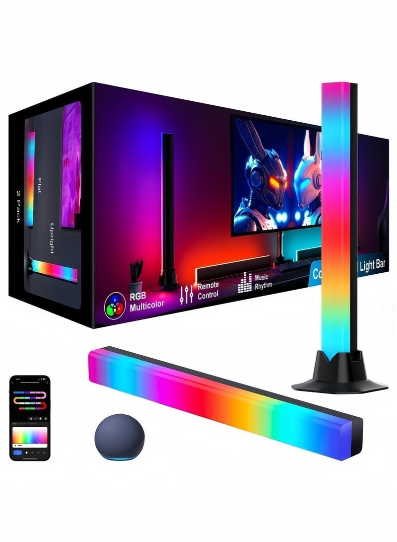 شريط ضوء LED ذكي ، العمل مع Alexa ومساعد Google ، RGBIC WiFi TV Backlights مع أوضاع المشهد والموسيقى للألعاب ، الكمبيوتر الشخصي ، ديكور الغرفة ، 2 عصا - Image 1