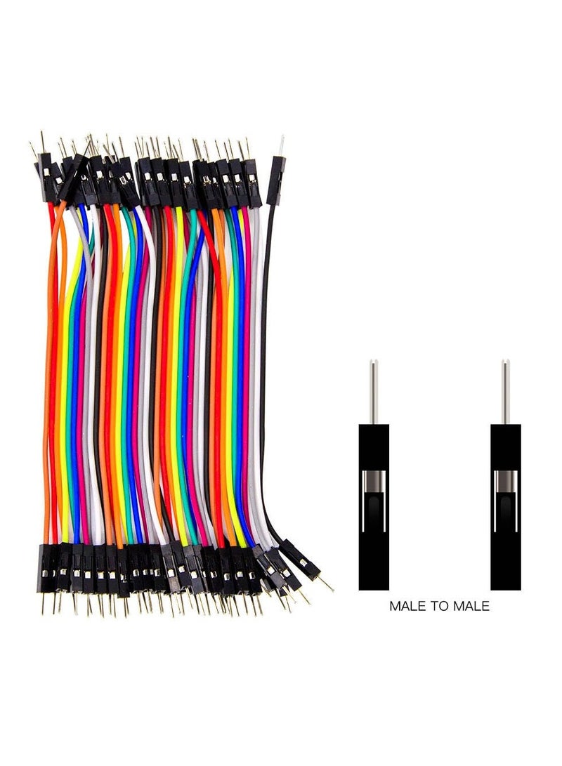 120pcs 10cm Multicolored Jumper Wire - 40-Pin Male to Female, Male to Male, and Female to Female Breadboard Compatible Wires for Arduino and Raspberry Pi Projects - Image 4