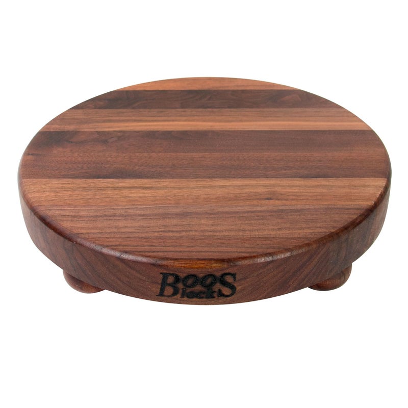 John BOOS John Boos Boos Block B Series Round Wood Cutting Board with Feet 15Inch Thickness 12 x 12 x 1 12 Walnut 