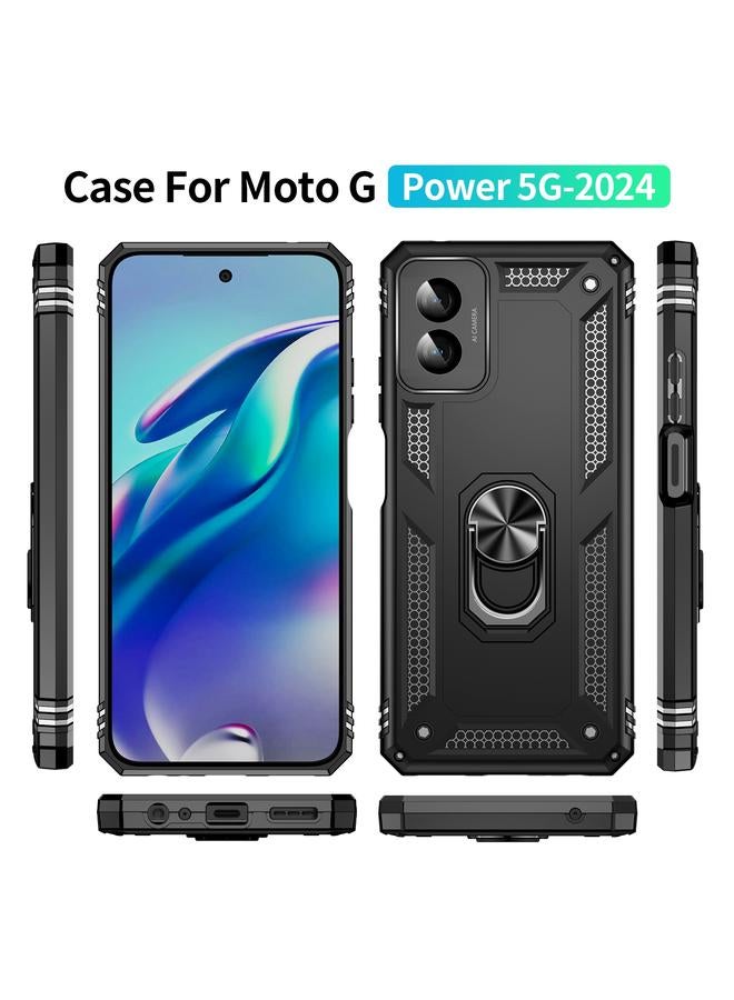 S-TOP Case For Motorola Moto G Power 5G 2024 Shockproof TPU + PC Phone Case with Holder - Image 2