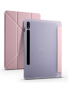 Nezih Case Samsung Galaxy Tab S7 Plus T970 Compatible Origami Pencil Case Pu Leather Back Soft Silicone Case 