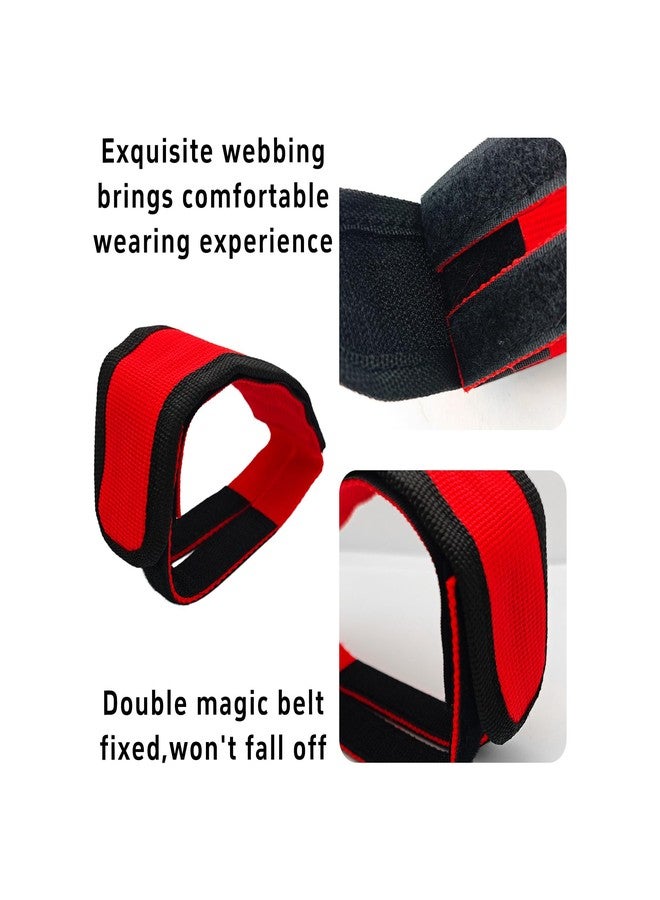 PDETVEO 2 Pairs Bicycle Pedal Straps, Adjustable Foot Straps for Kids and Adults Bike Pedals(Red) - Image 4