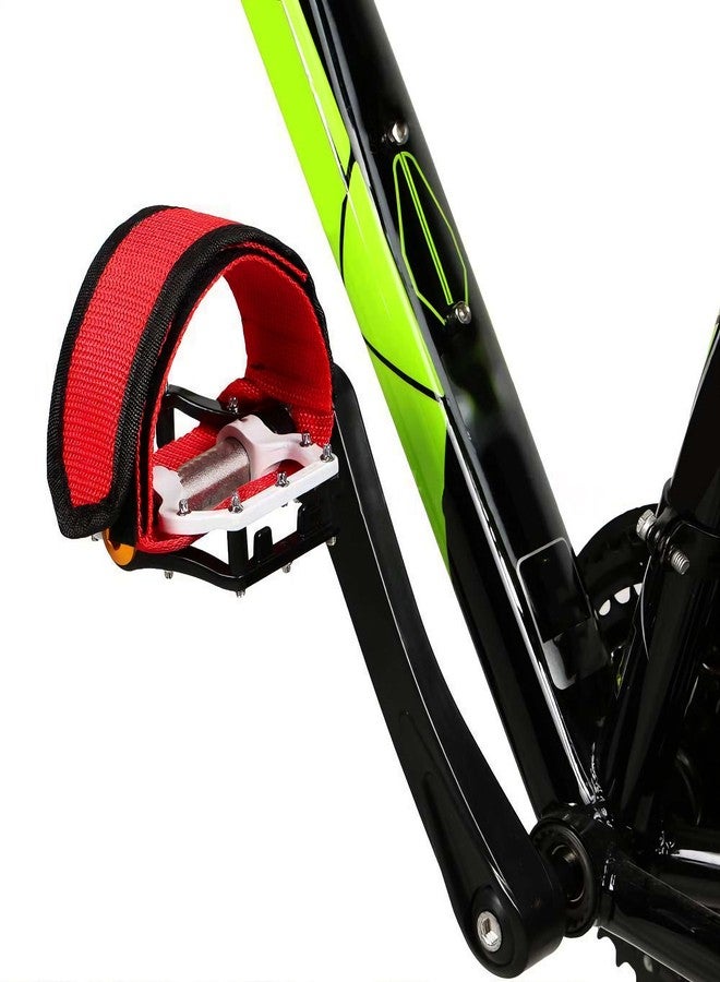 PDETVEO 2 Pairs Bicycle Pedal Straps, Adjustable Foot Straps for Kids and Adults Bike Pedals(Red) - Image 5