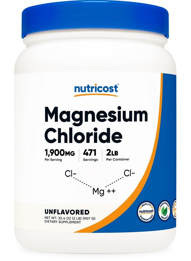 Nutricost كلوريد المغنيسيوم من نوتريكوست (2 رطل) - خالي من الغلوتين، نباتي، غير معدل وراثيًا - Image 1