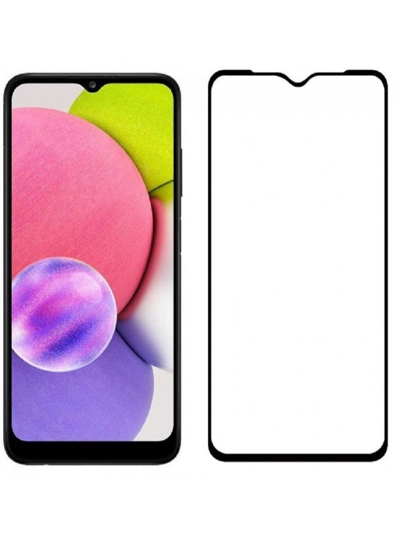 واقي شاشة Samsung Galaxy A03s شفاف من الزجاج المقوى 9H تغطية كاملة 6.5 بوصة - Image 2