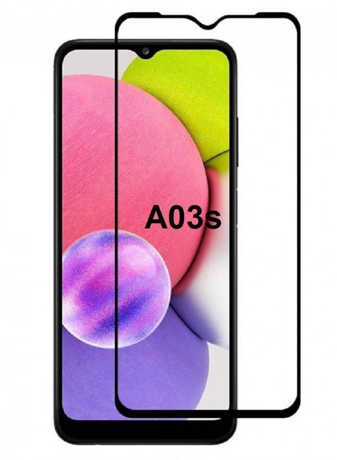 واقي شاشة Samsung Galaxy A03s شفاف من الزجاج المقوى 9H تغطية كاملة 6.5 بوصة - Image 1