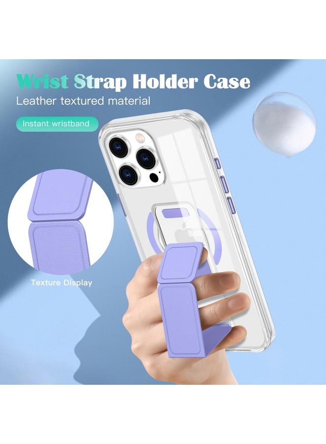 زبون جراب شفاف لهاتف iPhone 13 Pro Max / 12 Pro Max مع حامل سوار المعصم MagSafe - Image 5