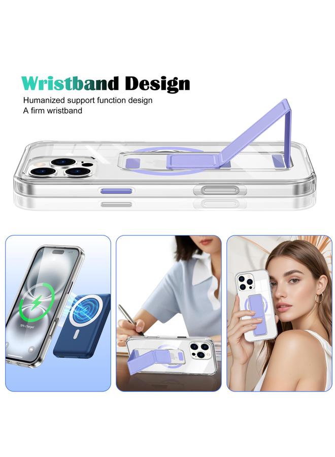 زبون جراب شفاف لهاتف iPhone 13 Pro Max / 12 Pro Max مع حامل سوار المعصم MagSafe - Image 2