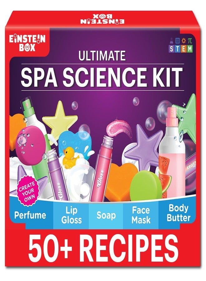 Einstein Box Ultimate Spa Science Kit for Girls Aged 8-10-12-14| Birthday & Rakhi Gift Ideas with Face Mask & Lip Gloss Making | STEM Projects for 8-14 Year Olds | Gift Ideas for Girls | - Image 1