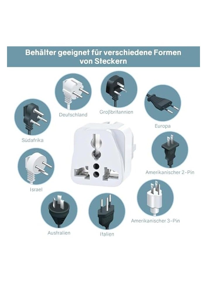 erorex 6-Pack Travel Power Adapter - Universal UK to EU Type E/F Plug Adapter, USA to Europe Converter for Norway, Spain, Greece, Russia, Iceland, Korea - Portable Travel Charger  - Image 4