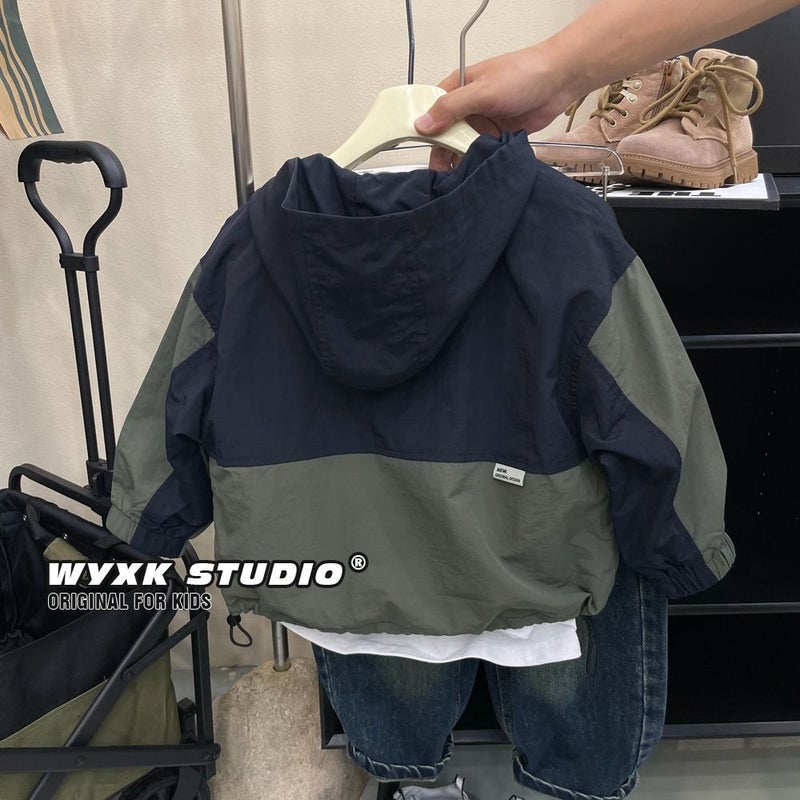 Boys' Coat Baby'S Thin Charge Clothes 2025 New Hooded Work Coat Small And Medium-Sized Children'S Handsome Trendy - Image 5