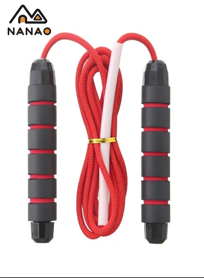 ناناو مقابض قفزة السلك الفولاذي الاحترافية عالية الخدمة السرعة القابلة للضبط اللياقة البدنية مقابض قفزة سلك PVC حبل قفزة مع مقابض تنفس وتصميم دوران 360 درجة - Image 4