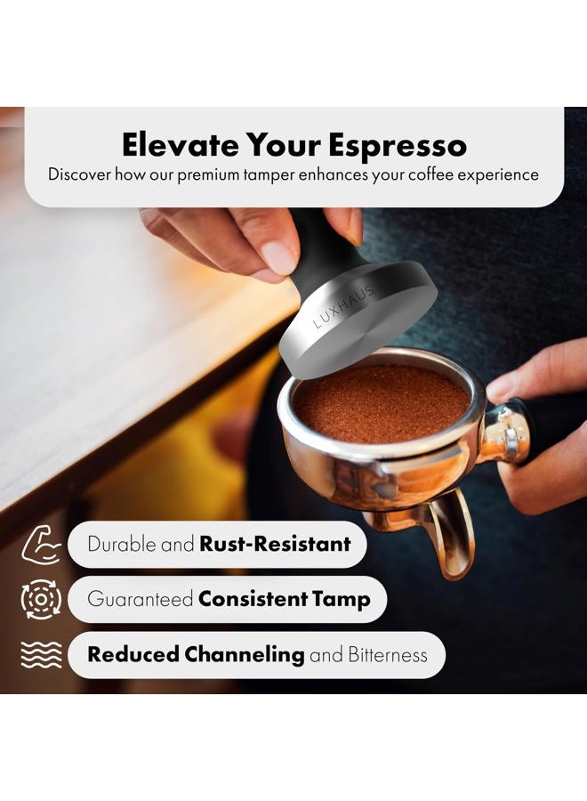 LuxHaus 51mm Espresso Tamper - Premium Barista Coffee Tamper with 100% Flat Stainless Steel Base - Image 2