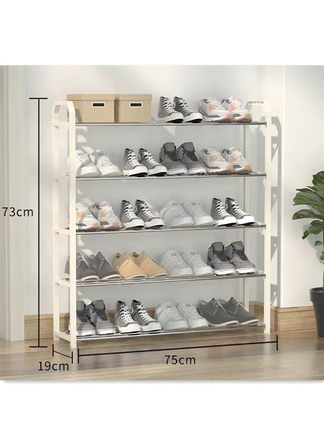Generic 5 Tiers Shoe Rack Shoe Organizer, Fit 20-25 Pairs, 5 layers high, 75cm wide shoe rack, For Hallway, Bedroom, Living room  - Image 1