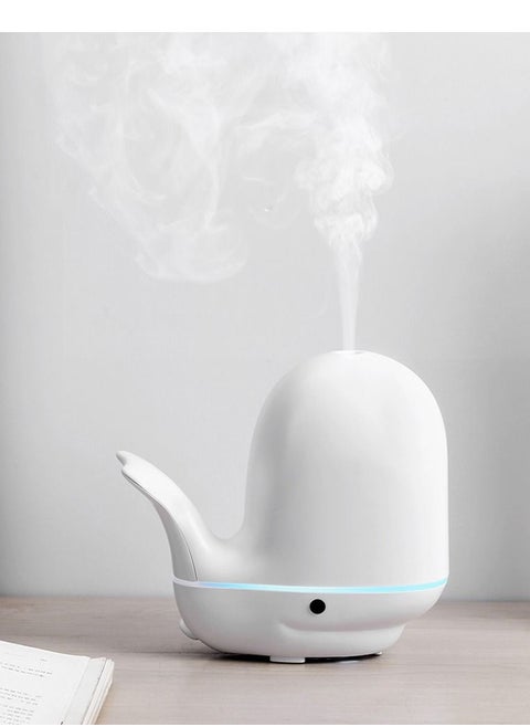 Ultrasonic Humidifier, Cool Mist Essential Oil Diffuser , Little Whale Aromatherapy Machine , Available for children , Has humidifying air and sleep aid effects, Has noise reduction, timing functions