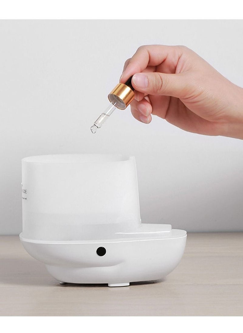 Ultrasonic Humidifier, Cool Mist Essential Oil Diffuser , Little Whale Aromatherapy Machine , Available for children , Has humidifying air and sleep aid effects, Has noise reduction, timing functions