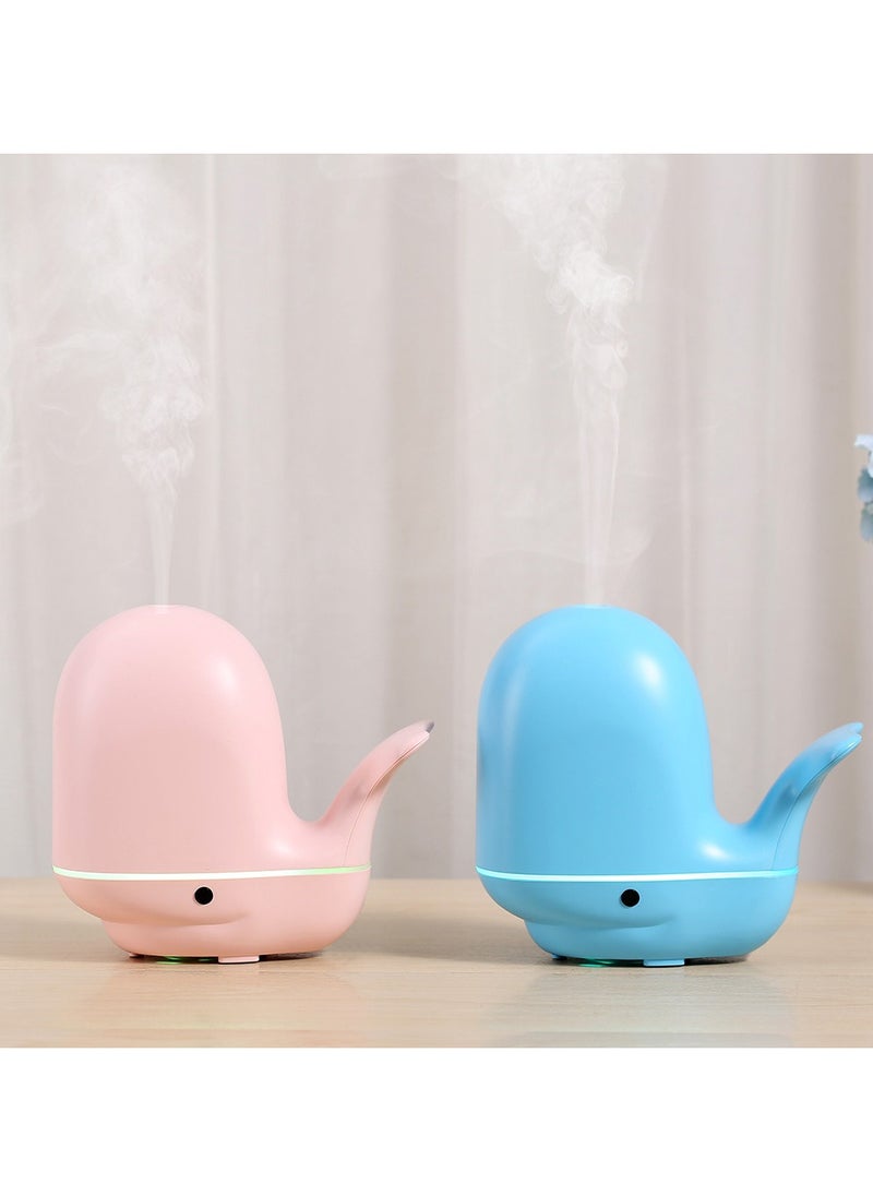Ultrasonic Humidifier, Cool Mist Essential Oil Diffuser , Little Whale Aromatherapy Machine , Available for children , Has humidifying air and sleep aid effects, Has noise reduction, timing functions