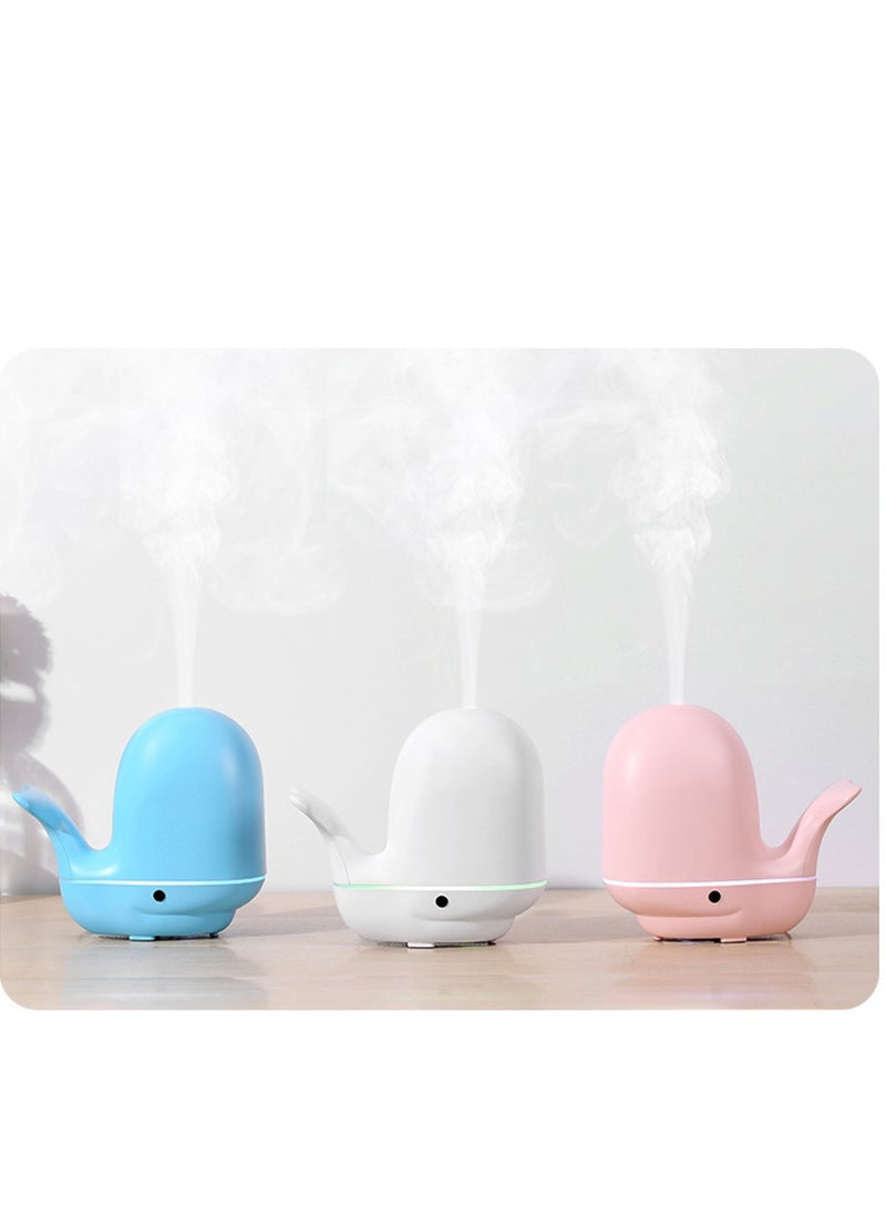 Ultrasonic Humidifier, Cool Mist Essential Oil Diffuser , Little Whale Aromatherapy Machine , Available for children , Has humidifying air and sleep aid effects, Has noise reduction, timing functions