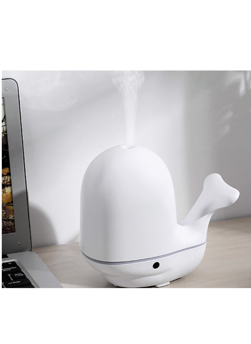 Ultrasonic Humidifier, Cool Mist Essential Oil Diffuser , Little Whale Aromatherapy Machine , Available for children , Has humidifying air and sleep aid effects, Has noise reduction, timing functions