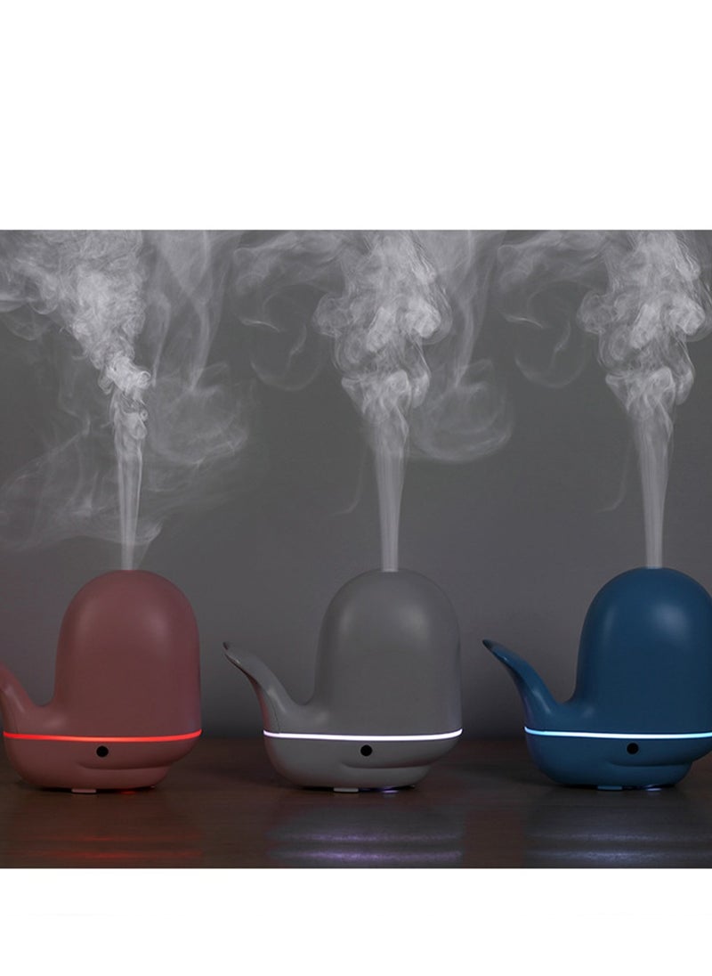 Ultrasonic Humidifier, Cool Mist Essential Oil Diffuser , Little Whale Aromatherapy Machine , Available for children , Has humidifying air and sleep aid effects, Has noise reduction, timing functions