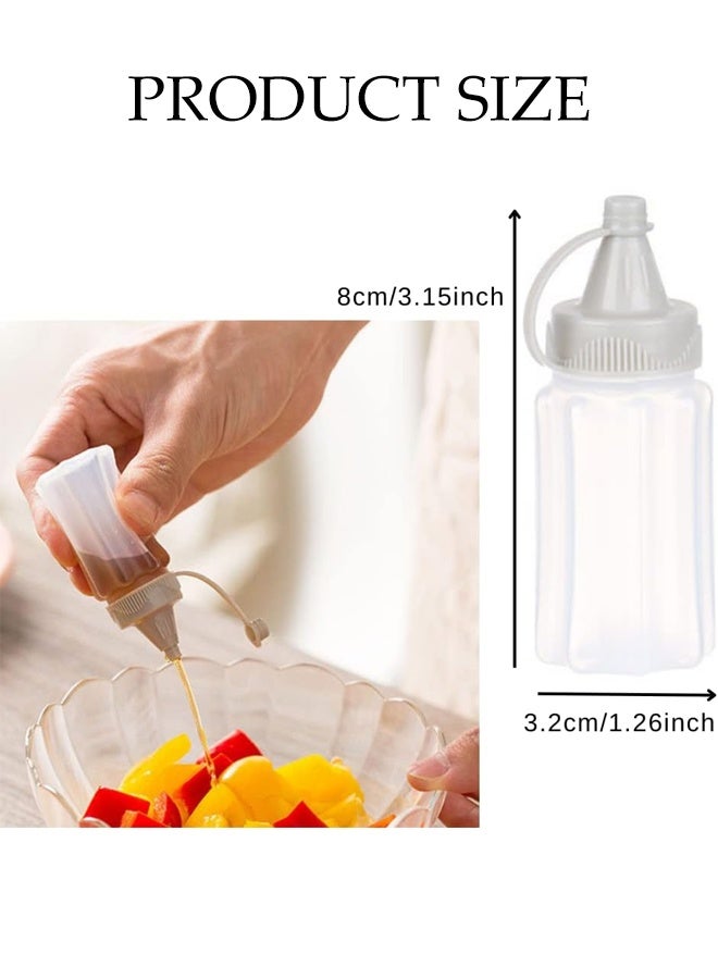 DUNISO 350ml Mini Plastic Squeeze Condiment Bottles, Clear Multi-purpose Sauce Dispensers  for Syrup, Ketchup ,Dressing Oil and Honey,Leak proof and Portable - Image 2