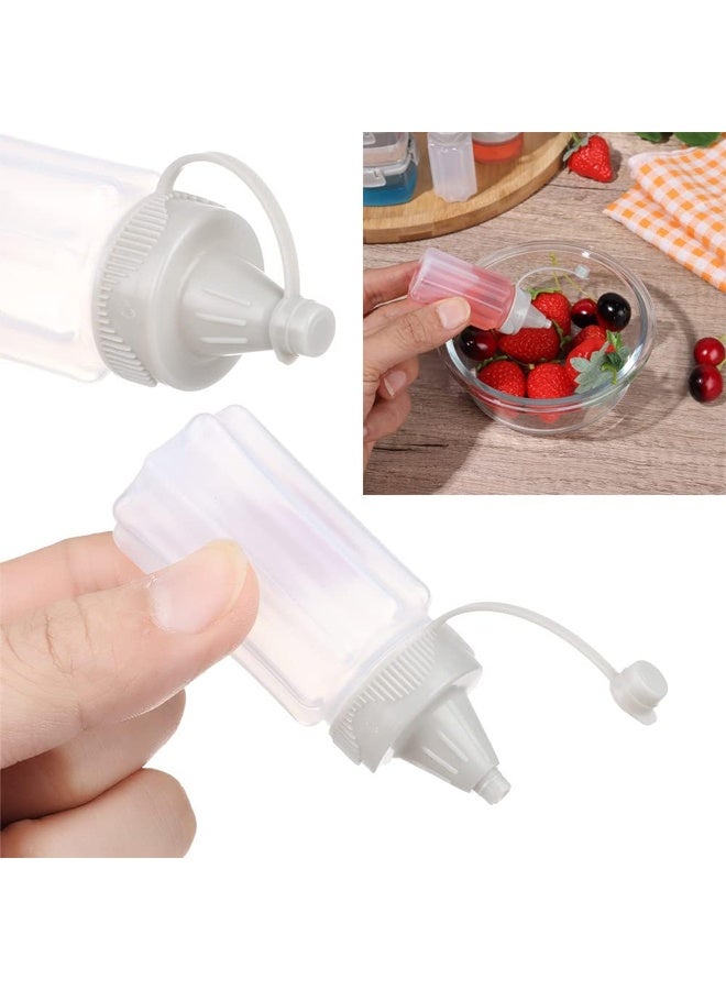 DUNISO 350ml Mini Plastic Squeeze Condiment Bottles, Clear Multi-purpose Sauce Dispensers  for Syrup, Ketchup ,Dressing Oil and Honey,Leak proof and Portable - Image 5