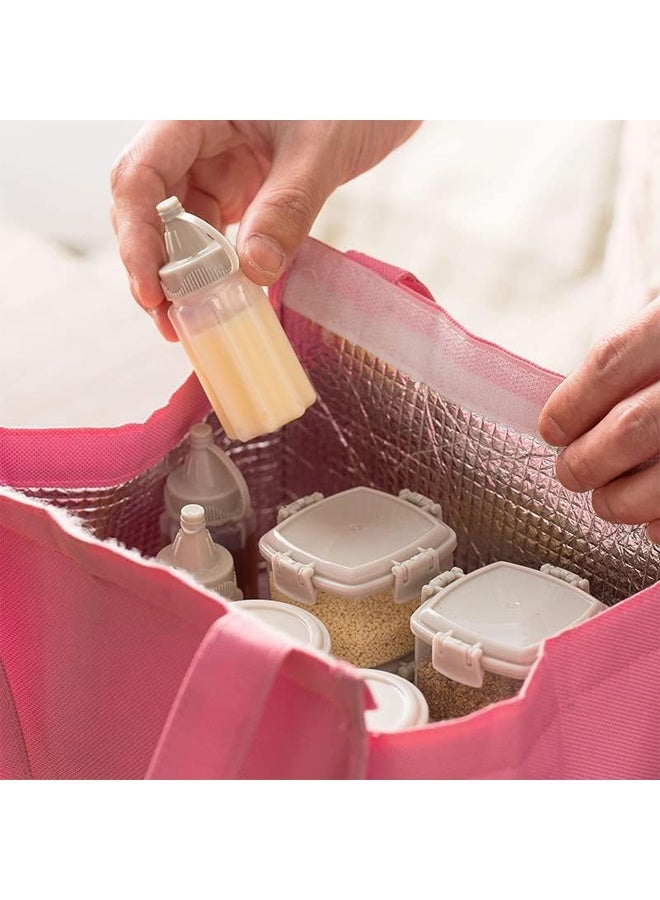 DUNISO 350ml Mini Plastic Squeeze Condiment Bottles, Clear Multi-purpose Sauce Dispensers  for Syrup, Ketchup ,Dressing Oil and Honey,Leak proof and Portable - Image 4