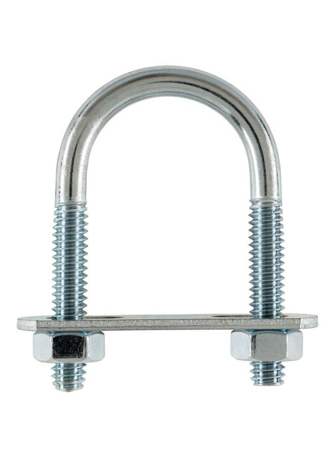 Hampton Durable Coarse Threaded Zinc Plated Steel U Bolt Silver 51606  - Image 2