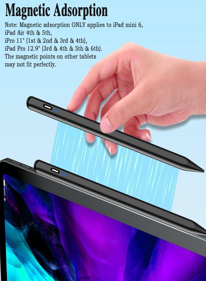 Luntak Stylus Pen for Android/iOS Tablet,Tablet Pencil with Pom Tip Rechargeable Active Stylus Pen for iPhone/Samsung/XiaoMi/Huawei/Vivo/Lenovo and Other Android Smartphones and Tablets-Purple - Image 4