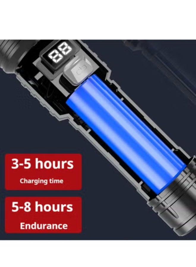 Flashlights 20000 High Lumens Rechargeable - 20H Runtime 1500 Meters Long Beam Super Bright LED Flash Light with Power Display & IPX5 Waterproof for Camping, 5 Modes, Zoomable Handheld Flashlight - Image 5