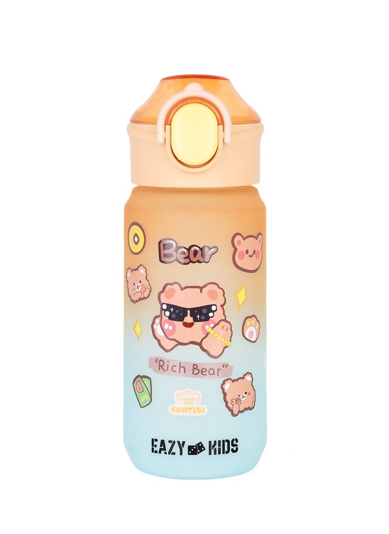 Eazy Kids زجاجة مياه 500 مل بمقبض - برتقالي  - Image 4