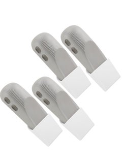 Y&D Security Door Stop, Pack of 4 Rubber Heavy Duty Stoppers, Non- Quality Wedge with Holders for Home Office and School, Works All Floor Types And Carpet Clip (Gray)  - Image 1