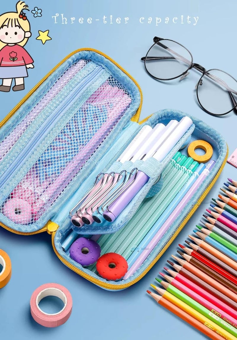 FunBlast Multipurpose Zipper Pencil Case, Pen & Pencil Pouch Bag Case for School Supplies for Kids (Purple) - Image 5